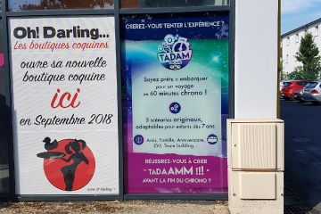 impression numérique vitrophanie Tadam Escape Carquefou - Loire Atlantique